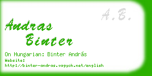 andras binter business card